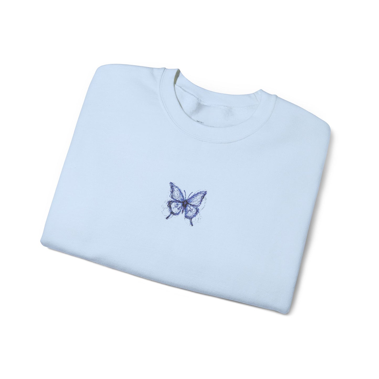 BUTTERFLY LOGO EMBROIDERED Minimalist Quote Sweatshirt, Cozy Crewneck