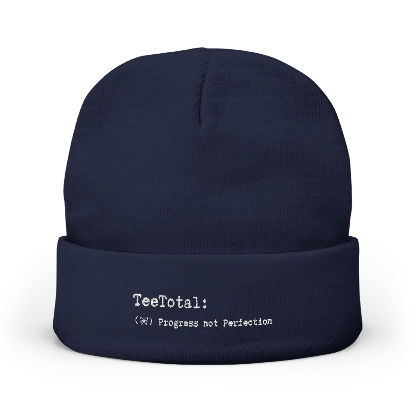 TEETOTAL LOGO Embroidered Knit Beanie
