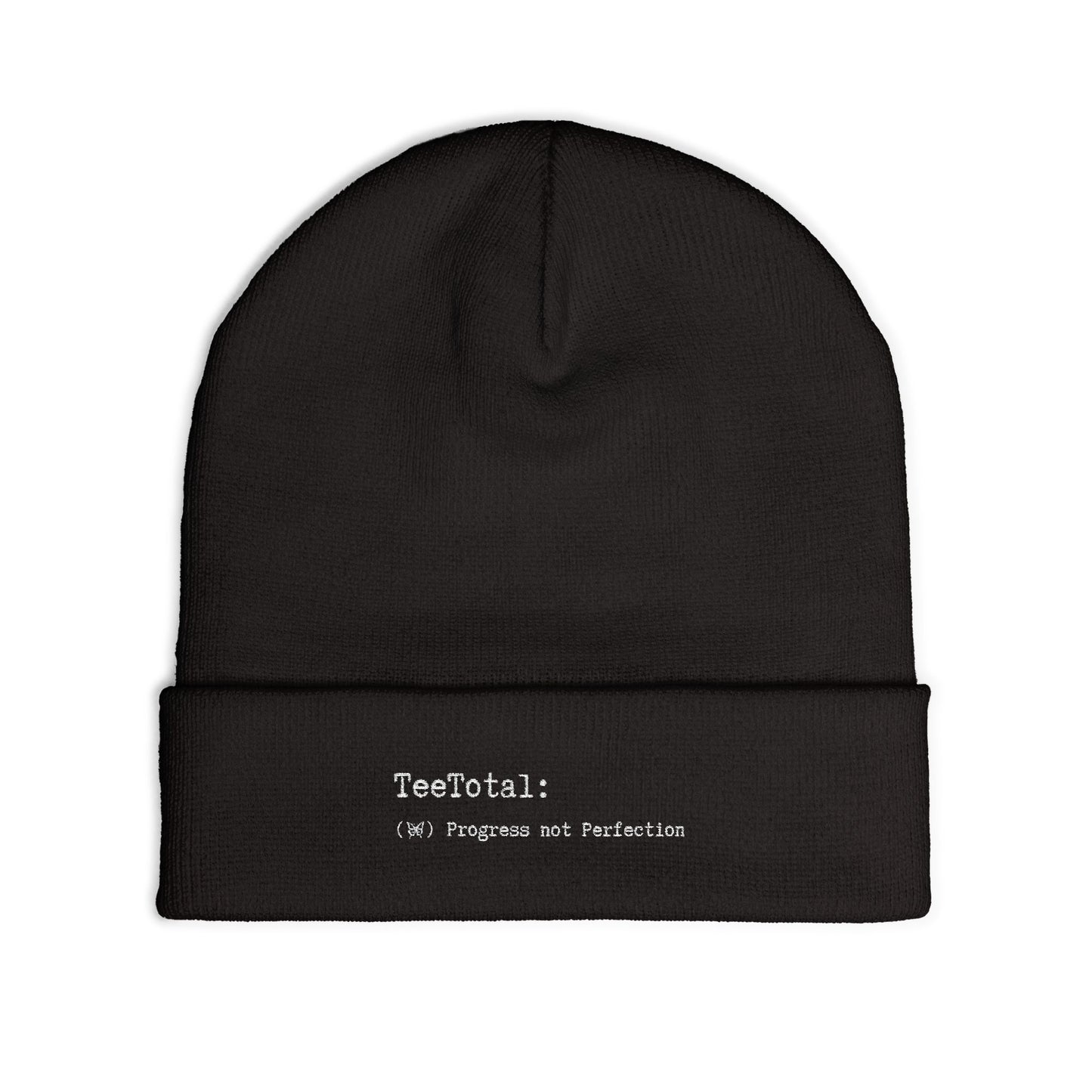 TEETOTAL LOGO Embroidered Knit Beanie