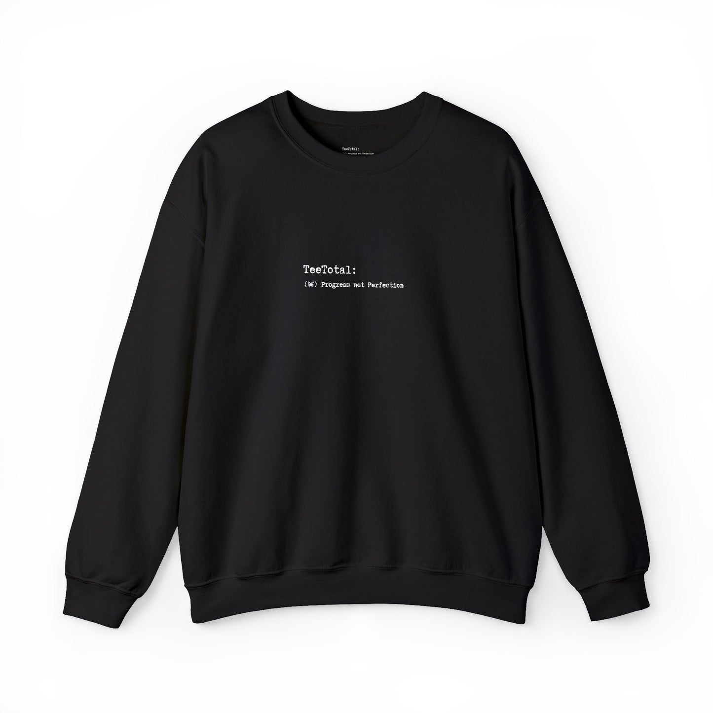 TEE TOTAL LOGO EMBROIDERED Minimalist Quote Sweatshirt, Cozy Crewneck