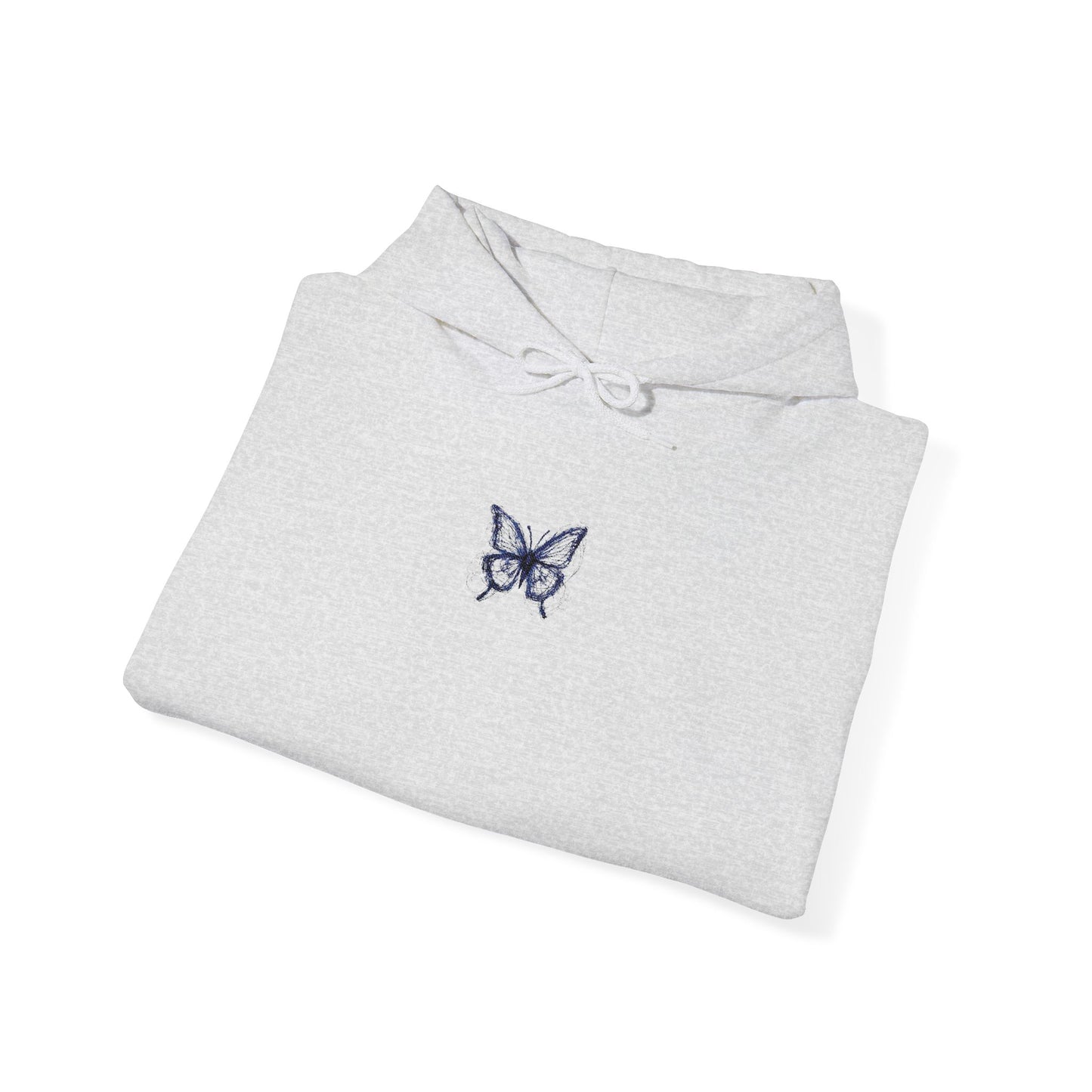 Embroidered Unisex Hoodie - Cozy Sweatshirt - BUTTERFLY LOGO