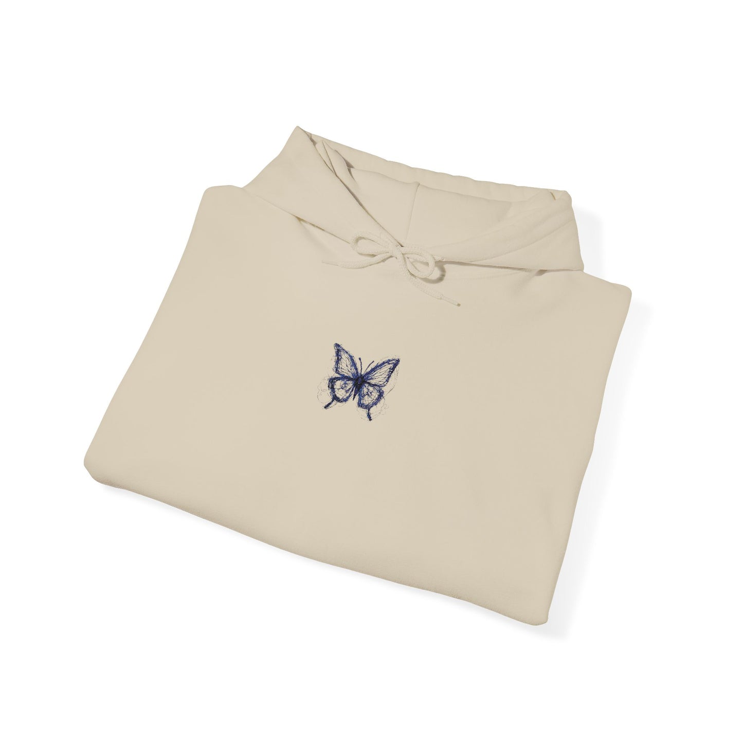 Embroidered Unisex Hoodie - Cozy Sweatshirt - BUTTERFLY LOGO