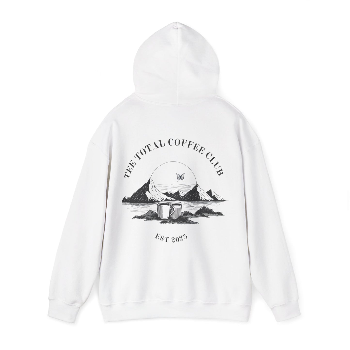 TEETOTAL LOGO COFFEE CLUB Unisex Heavy Blend™ Hooded Sweatshirt - Casual Comfort