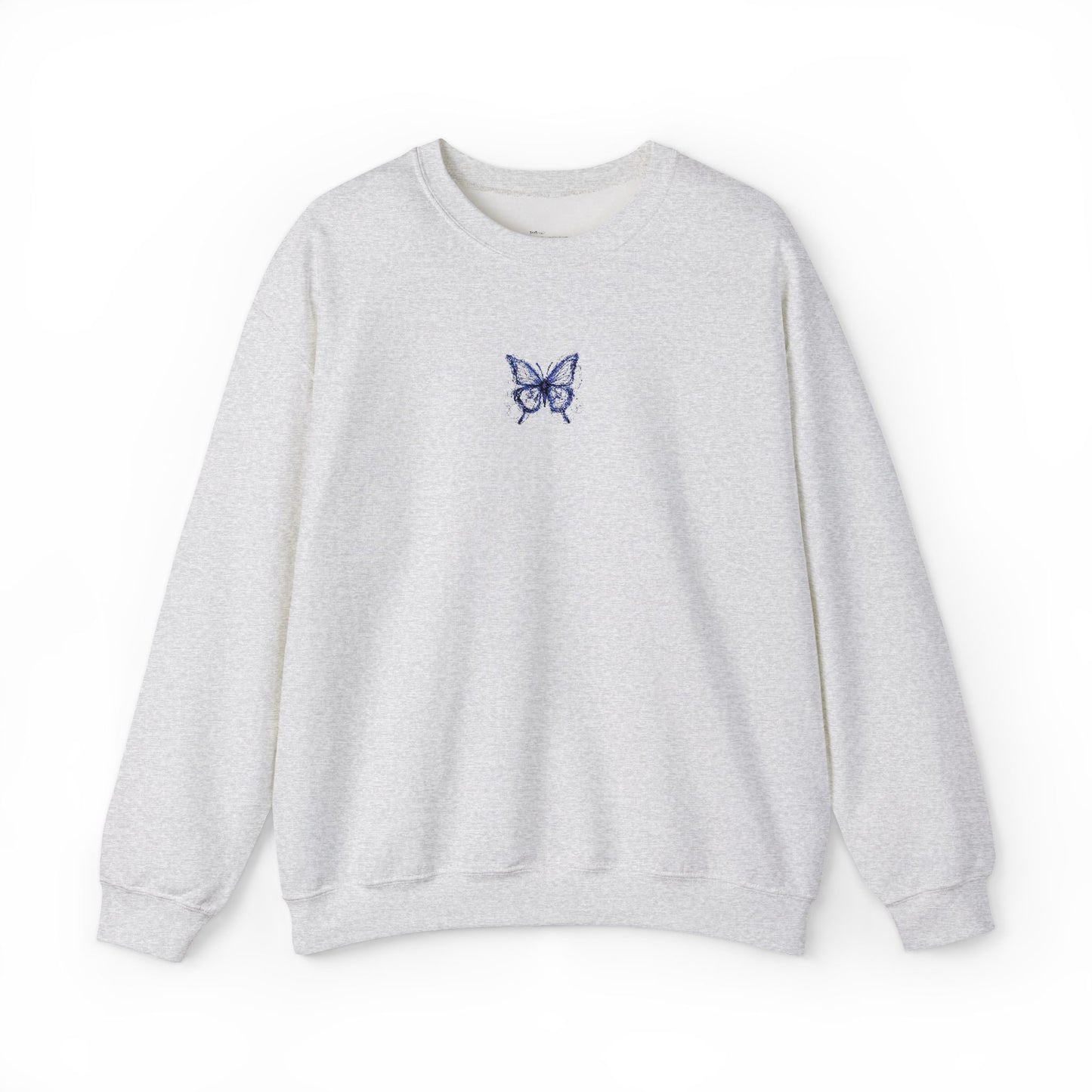 BUTTERFLY LOGO EMBROIDERED Minimalist Quote Sweatshirt, Cozy Crewneck