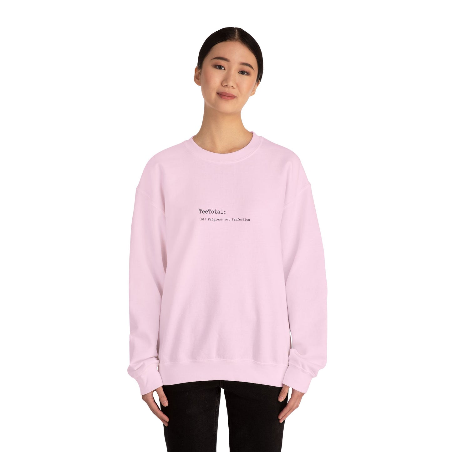TEE TOTAL LOGO EMBROIDERED - Progress Quote Sweatshirt - Cozy Crewneck