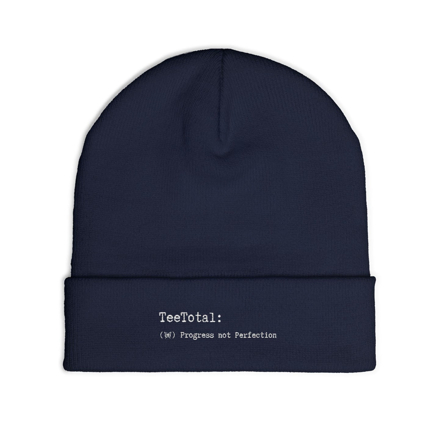 TEETOTAL LOGO Embroidered Knit Beanie