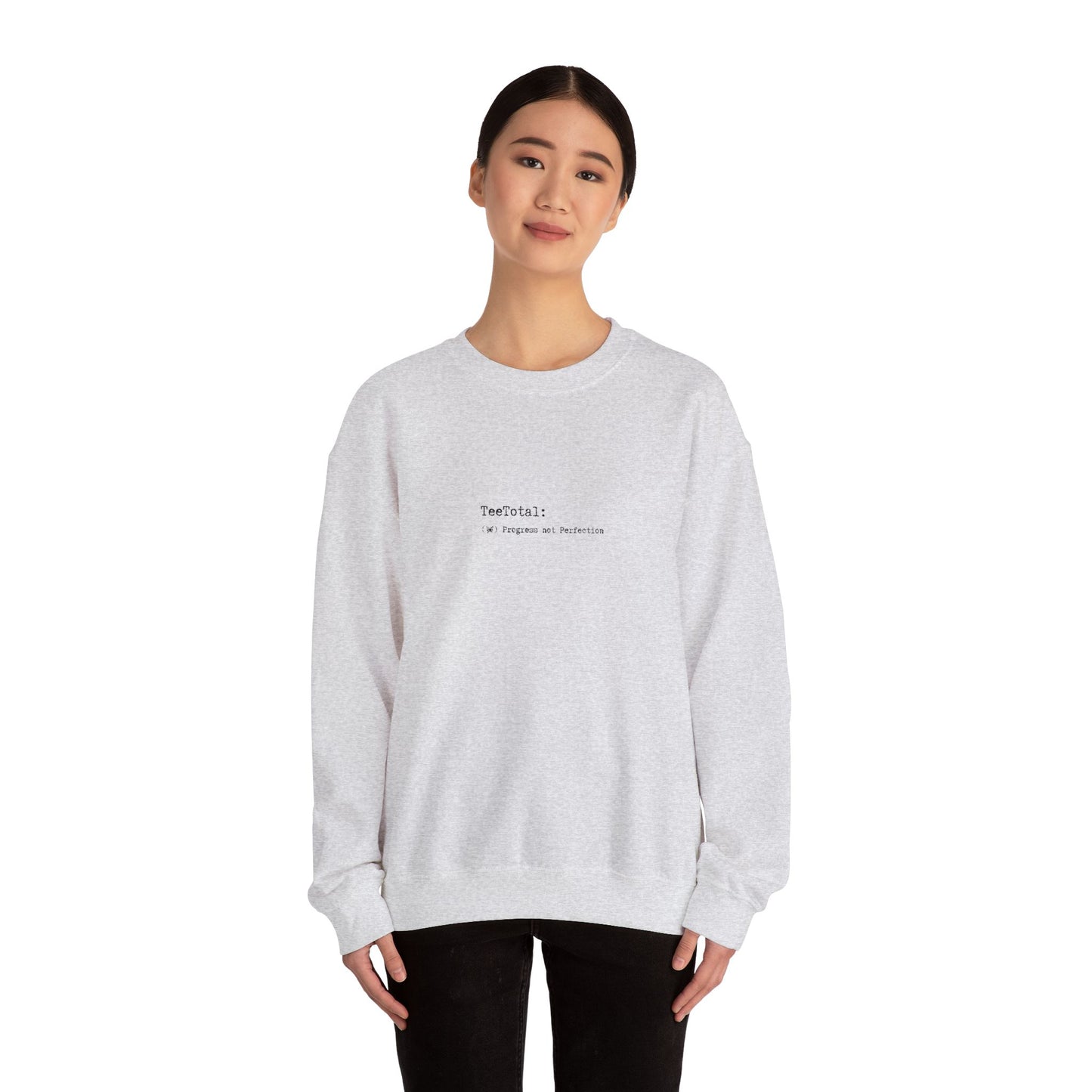 TEE TOTAL LOGO EMBROIDERED - Progress Quote Sweatshirt - Cozy Crewneck