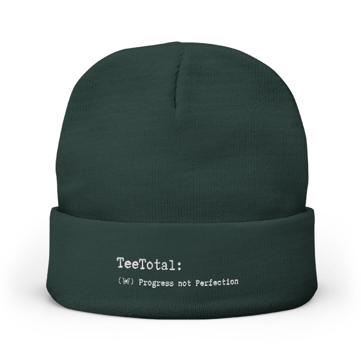 TEETOTAL LOGO Embroidered Knit Beanie