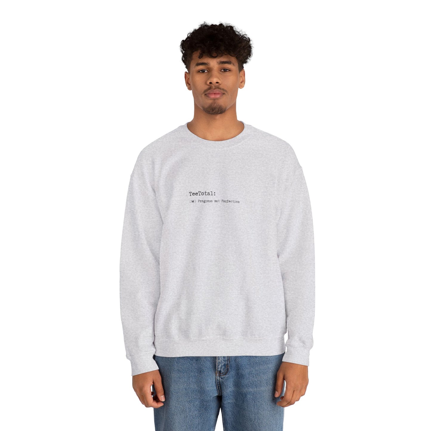 TEE TOTAL LOGO EMBROIDERED - Progress Quote Sweatshirt - Cozy Crewneck