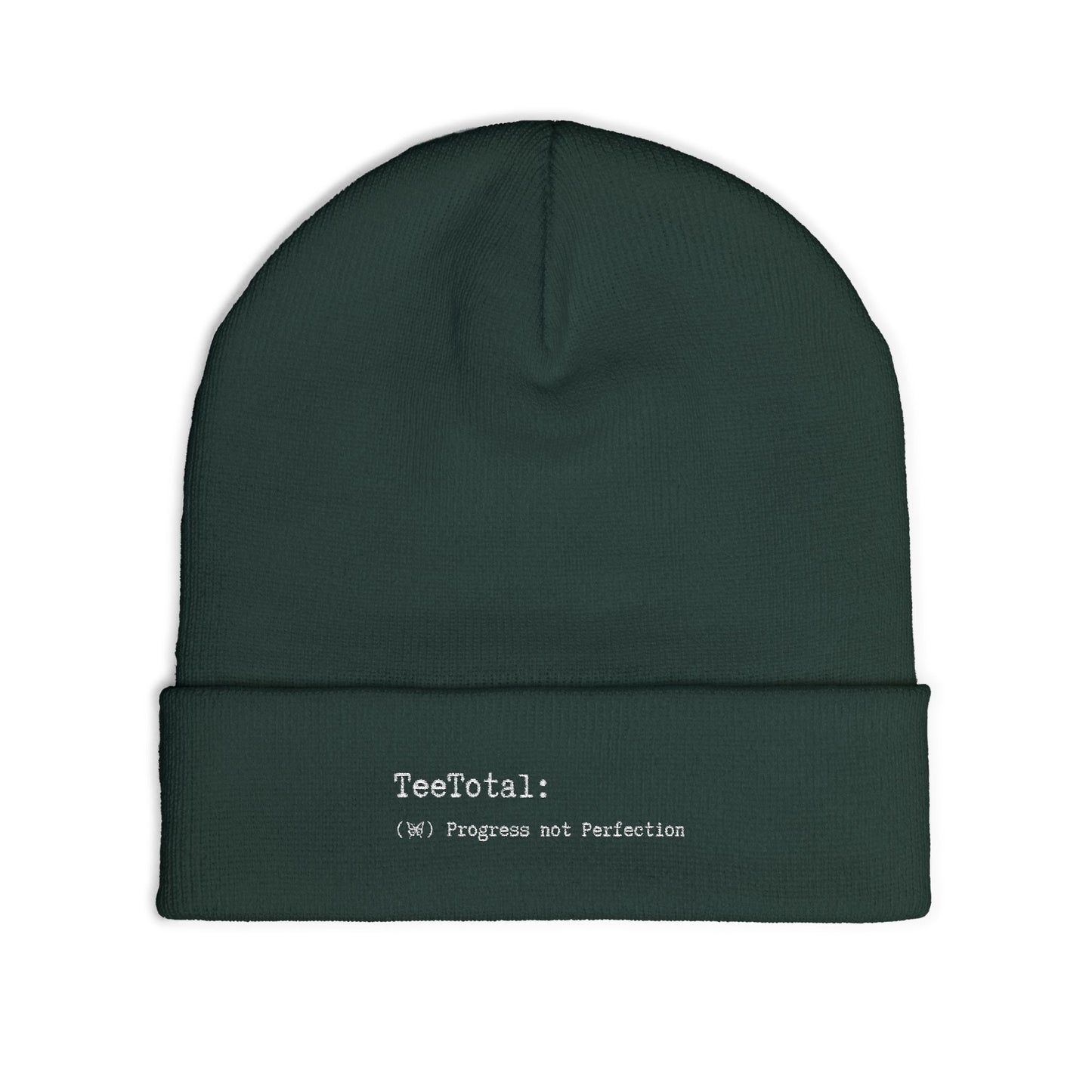 TEETOTAL LOGO Embroidered Knit Beanie