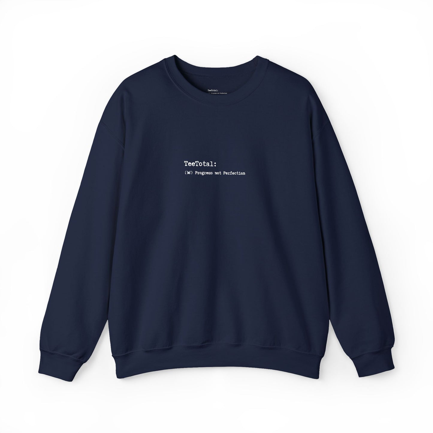 TEE TOTAL LOGO EMBROIDERED Minimalist Quote Sweatshirt, Cozy Crewneck