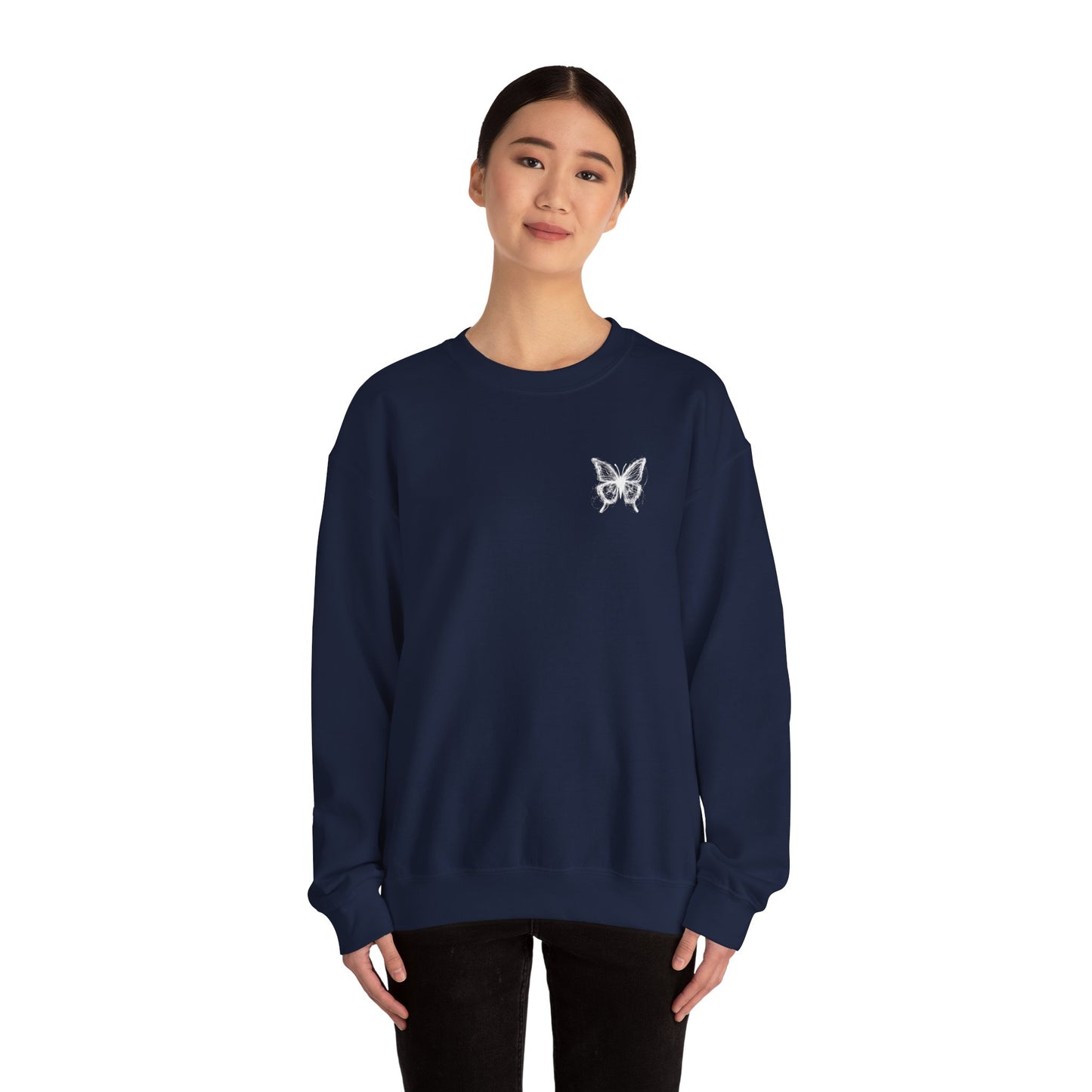 BUTTERFLY LOGO LOGO RUNNING CLUB ALL COLOURWAYS of Unisex Heavy Blend™ Crewneck Sweatshirt
