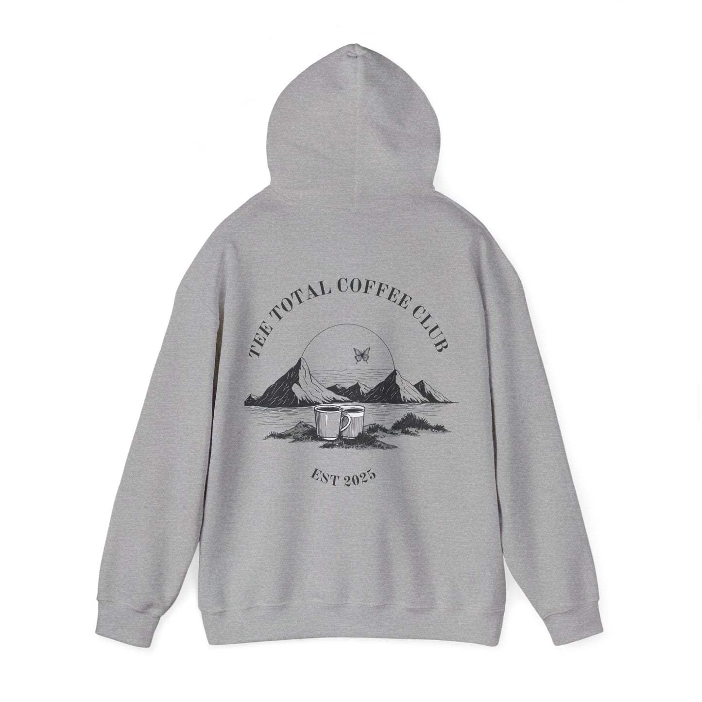 TEETOTAL LOGO COFFEE CLUB Unisex Heavy Blend™ Hooded Sweatshirt - Casual Comfort