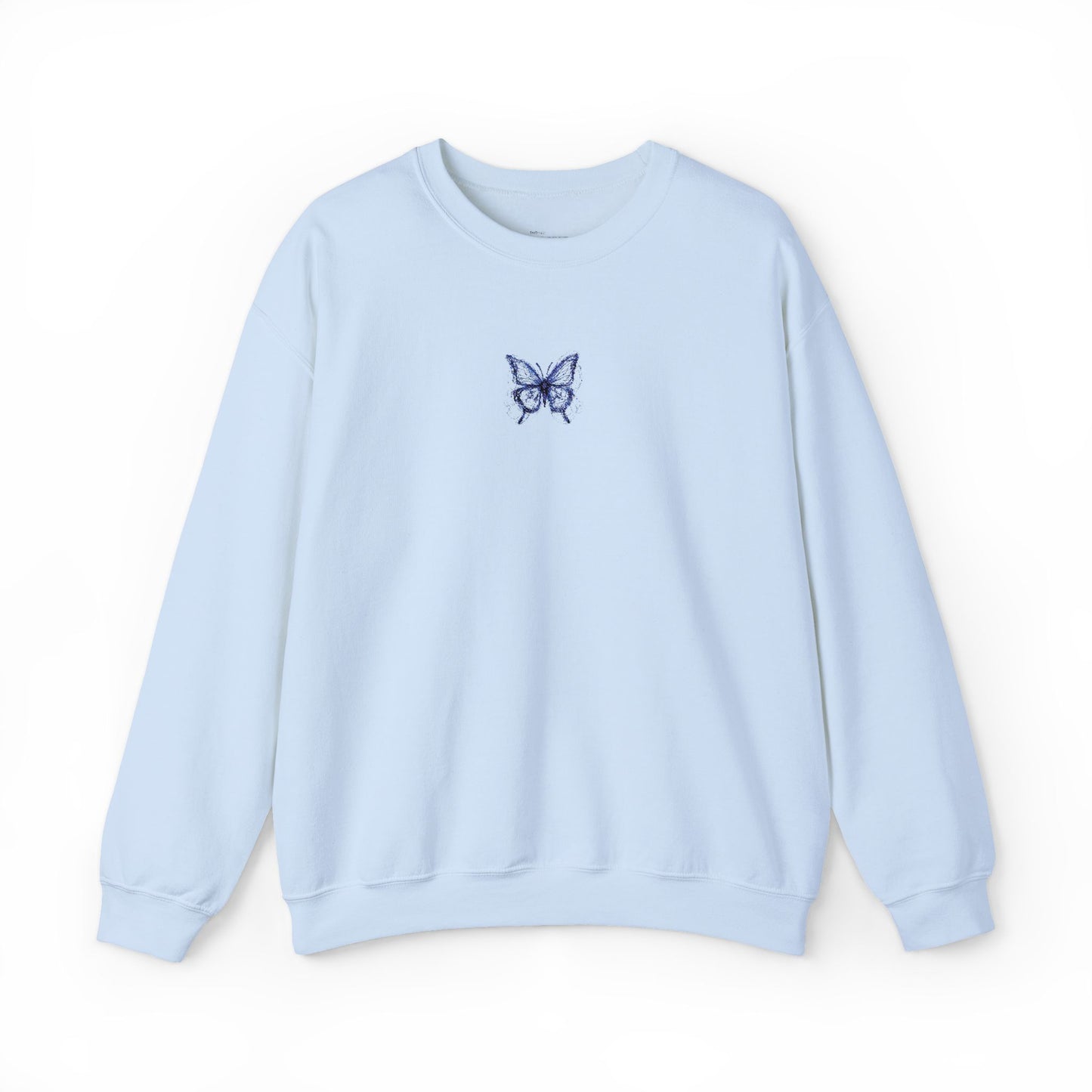 BUTTERFLY LOGO EMBROIDERED Minimalist Quote Sweatshirt, Cozy Crewneck