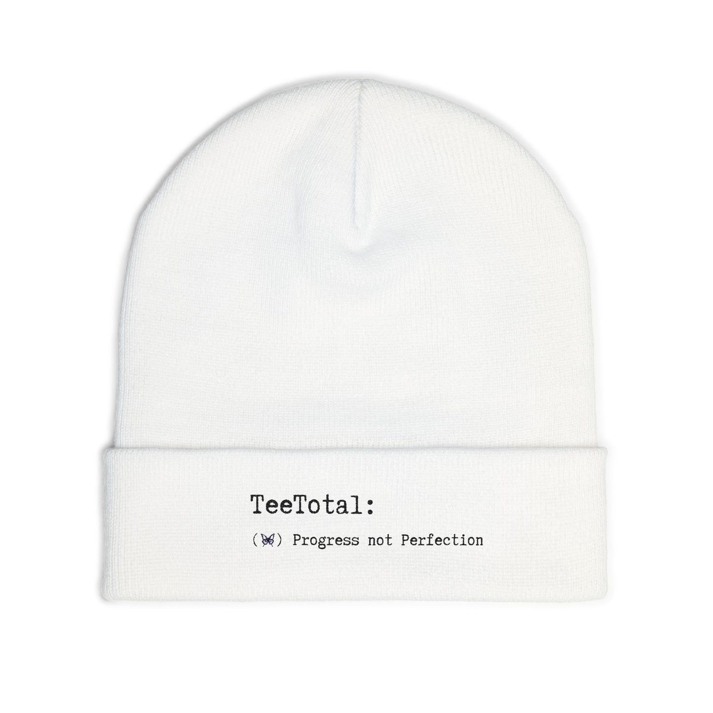 TEETOTAL LOGO  Embroidered Knit Beanie
