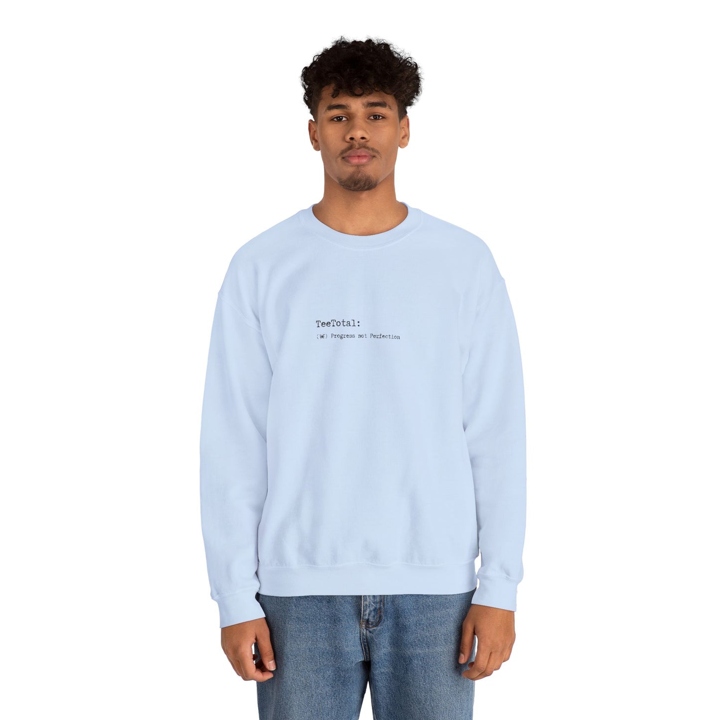 TEE TOTAL LOGO EMBROIDERED - Progress Quote Sweatshirt - Cozy Crewneck