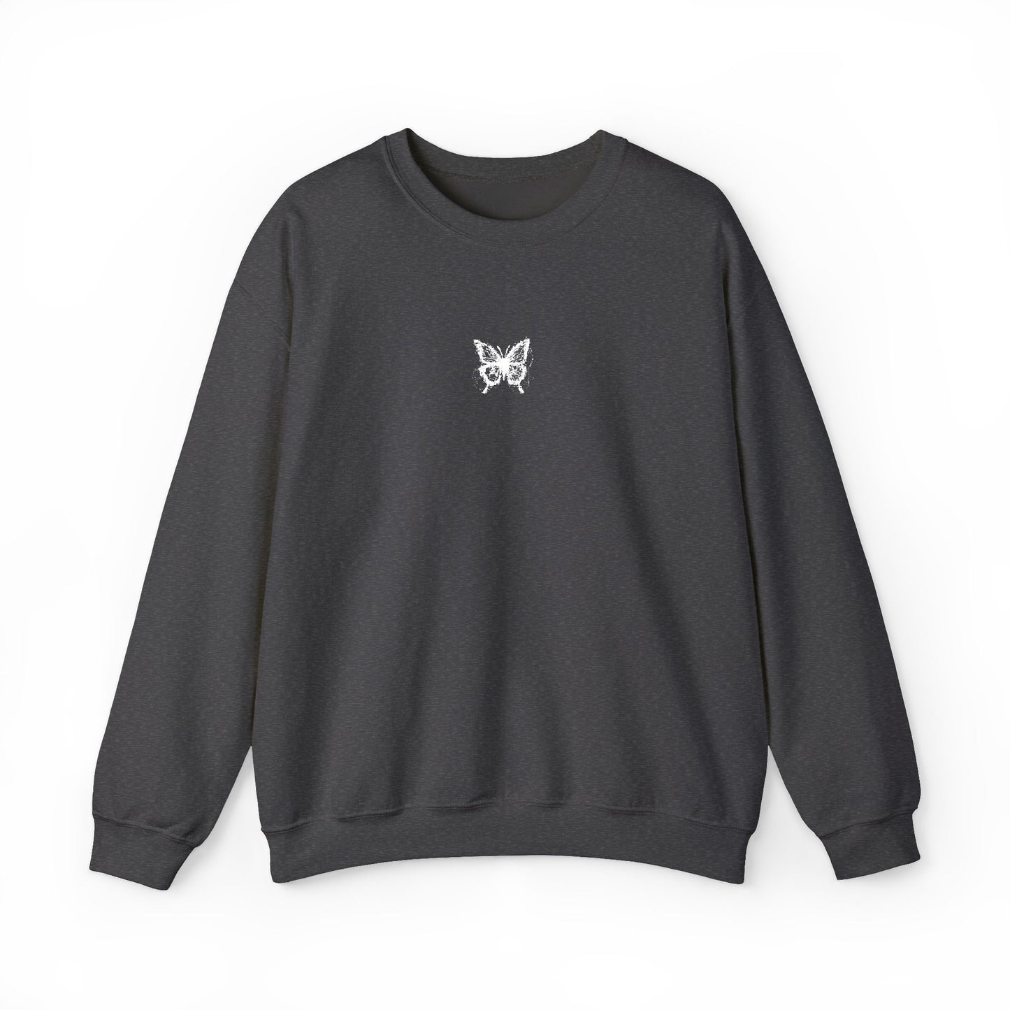 BUTTERFLY LOGO EMBROIDERED Minimalist Quote Sweatshirt, Cozy Crewneck