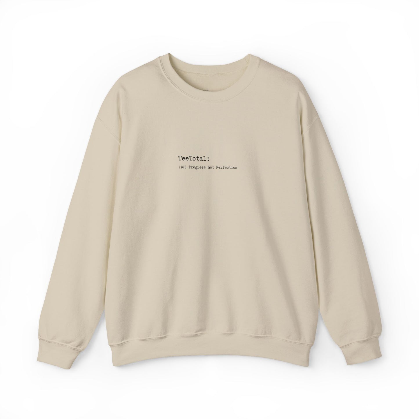 TEE TOTAL LOGO EMBROIDERED - Progress Quote Sweatshirt - Cozy Crewneck