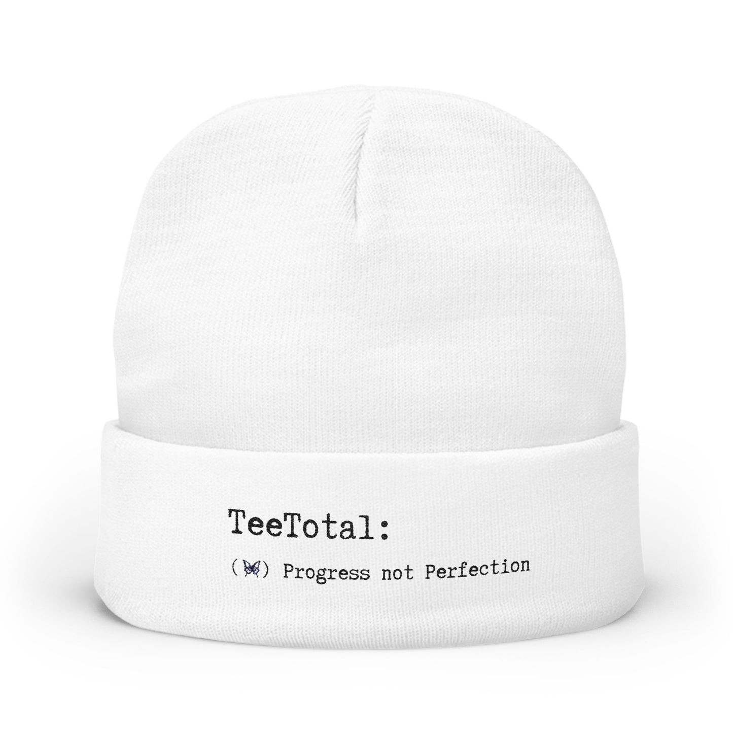 TEETOTAL LOGO  Embroidered Knit Beanie