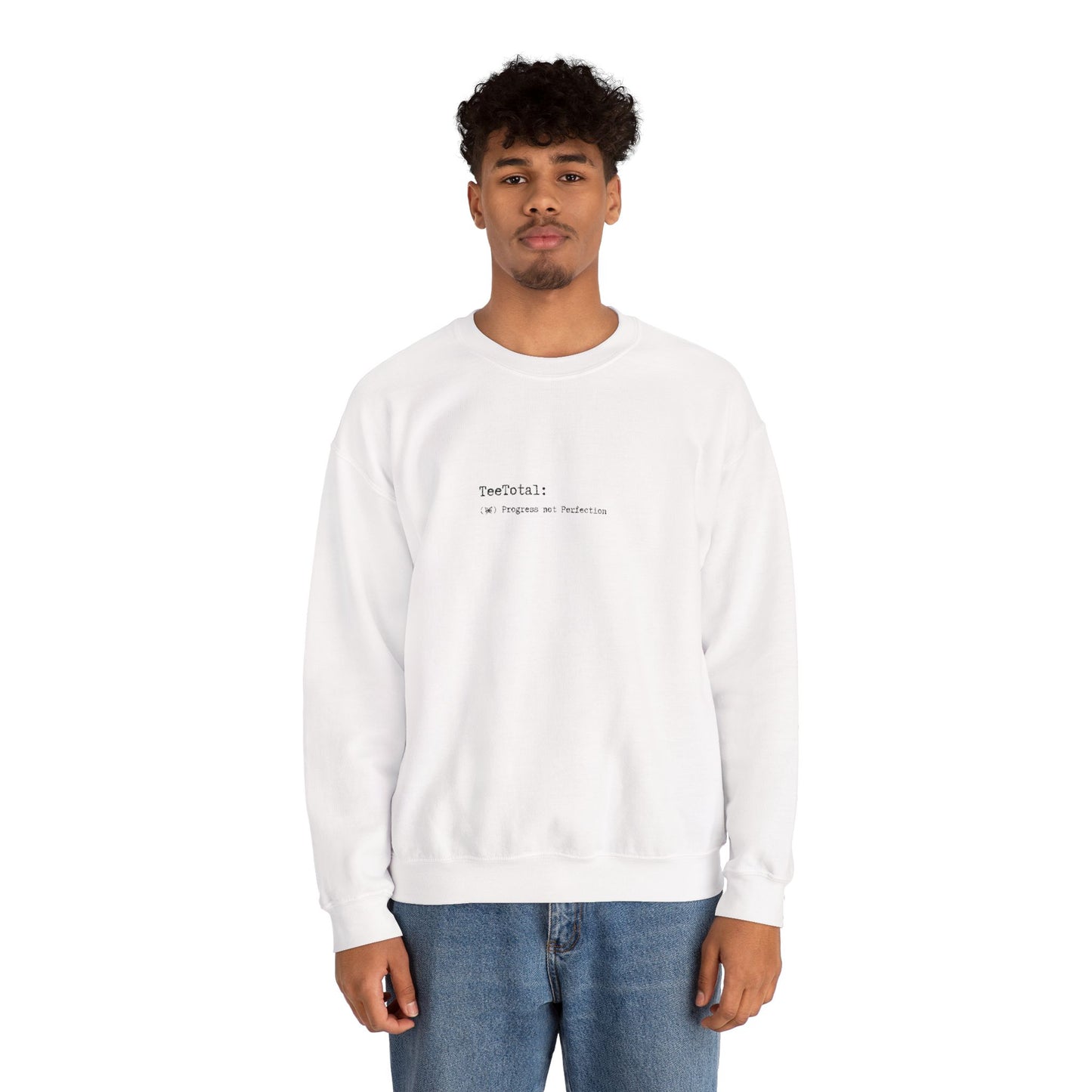 TEE TOTAL LOGO EMBROIDERED - Progress Quote Sweatshirt - Cozy Crewneck