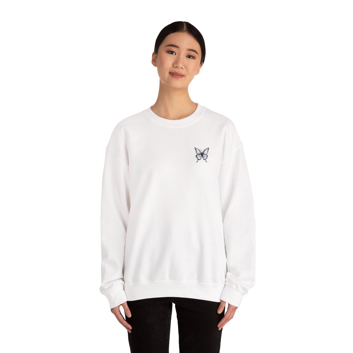 BUTTERFLY LOGO LOGO RUNNING CLUB ALL COLOURWAYS of Unisex Heavy Blend™ Crewneck Sweatshirt