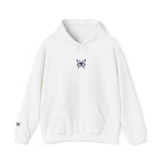 Embroidered Unisex Hoodie - Cozy Sweatshirt - BUTTERFLY LOGO