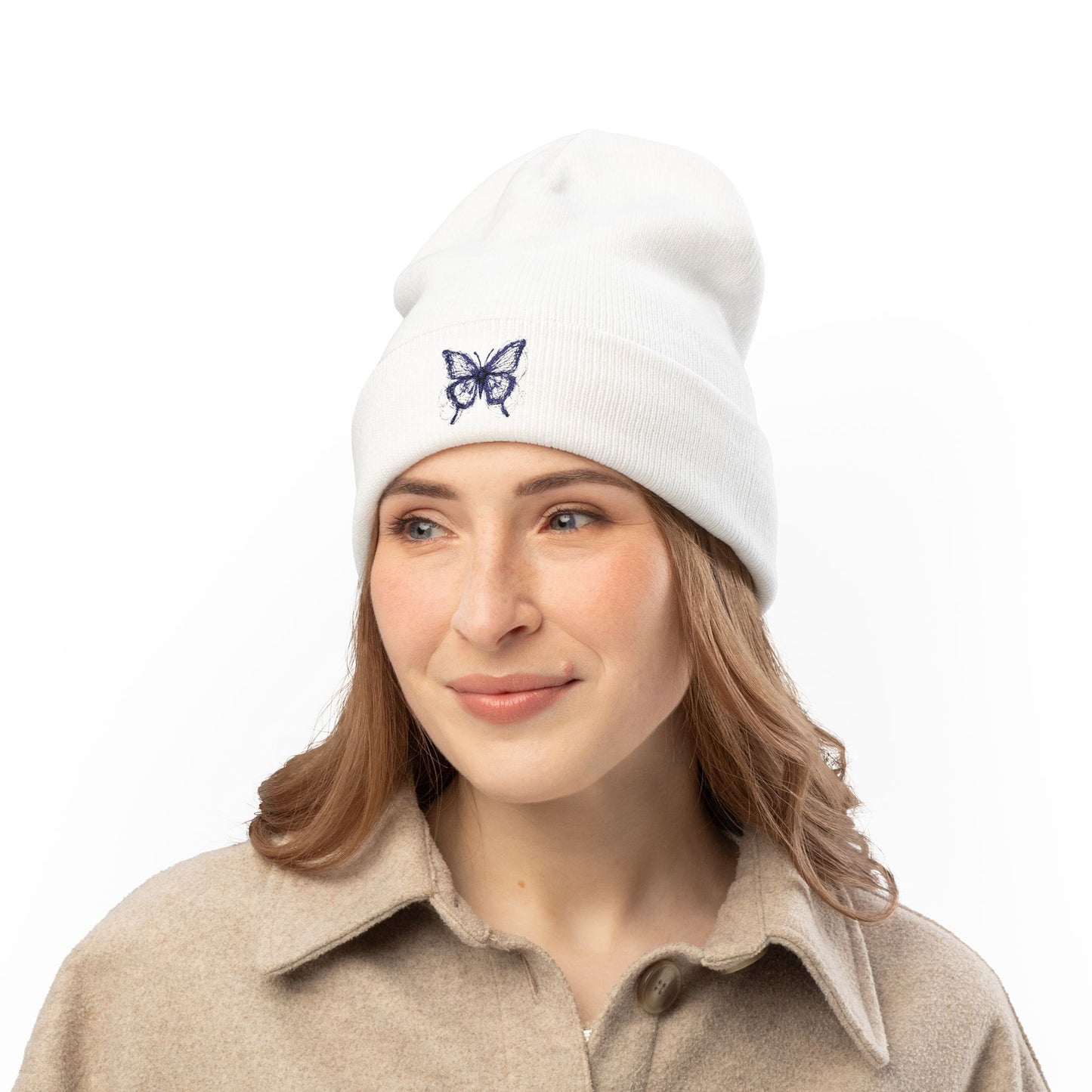 BUTTERFLY LOGO  Embroidered Knit Beanie