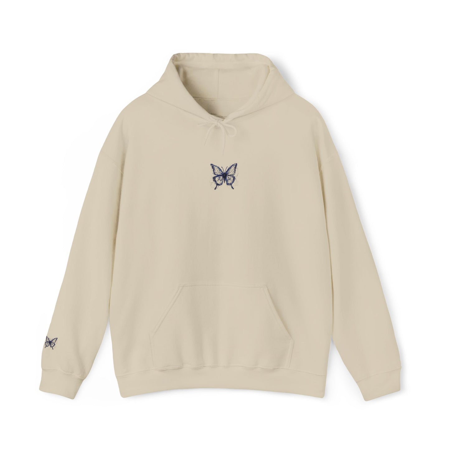 Embroidered Unisex Hoodie - Cozy Sweatshirt - BUTTERFLY LOGO
