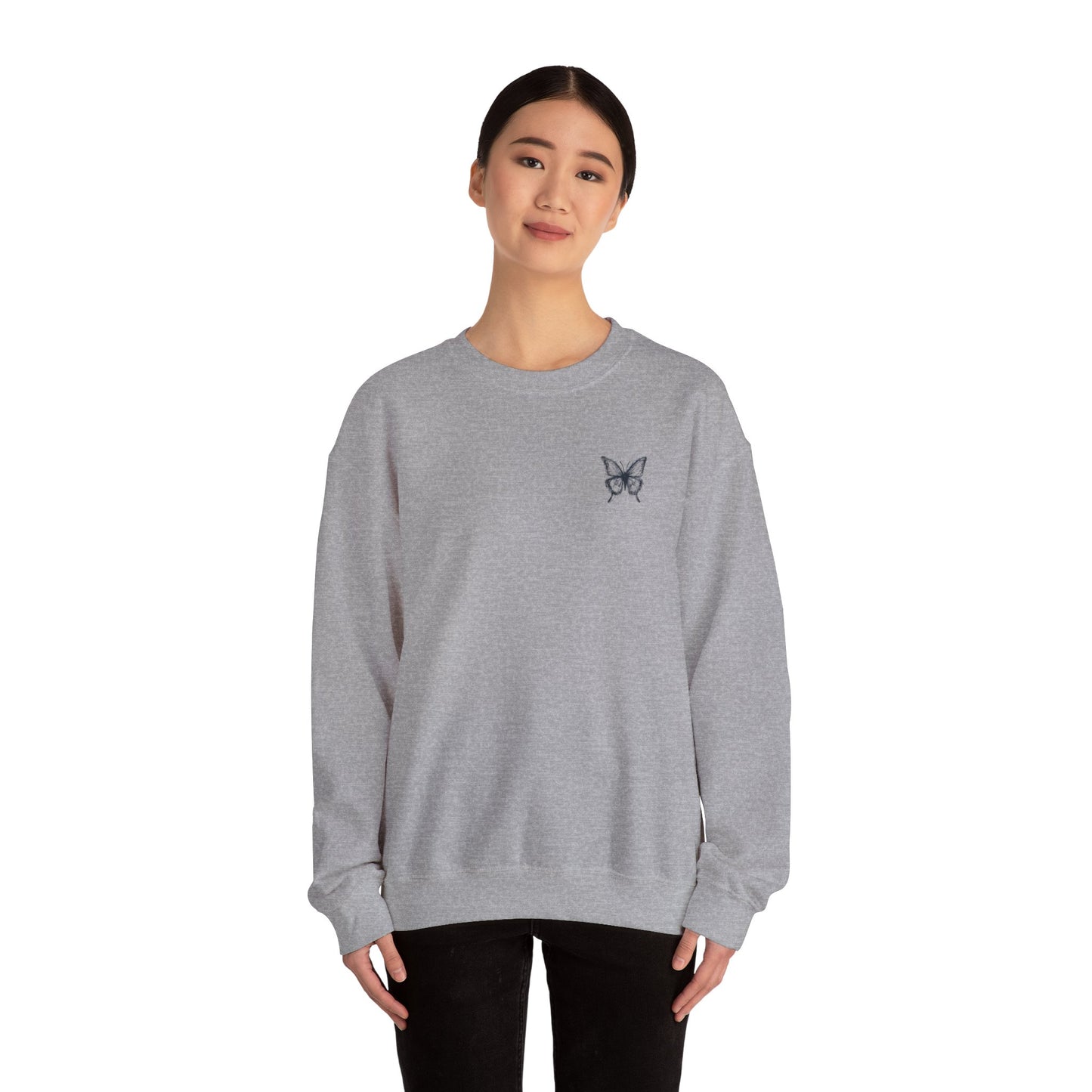 BUTTERFLY LOGO LOGO RUNNING CLUB ALL COLOURWAYS of Unisex Heavy Blend™ Crewneck Sweatshirt