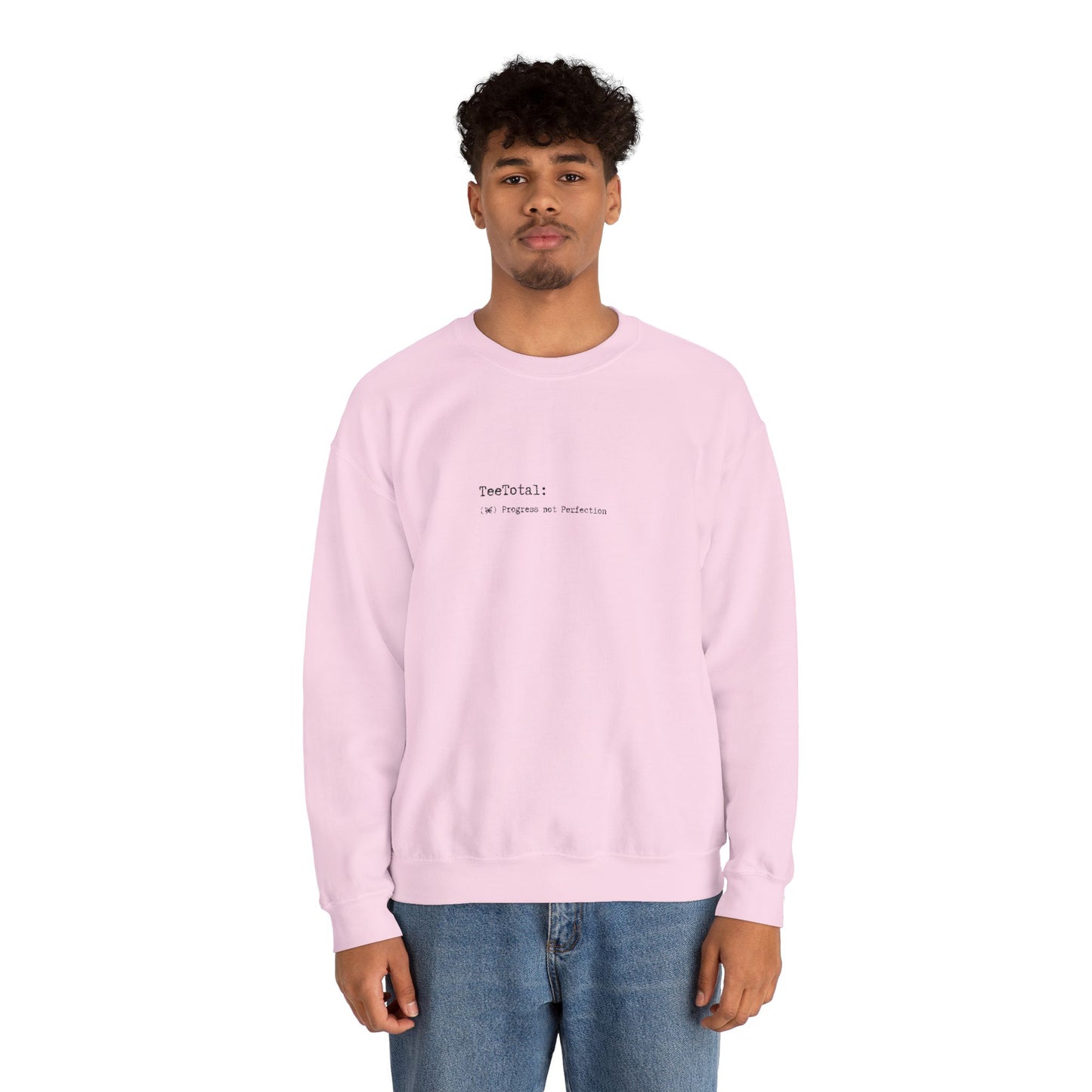 TEE TOTAL LOGO EMBROIDERED - Progress Quote Sweatshirt - Cozy Crewneck
