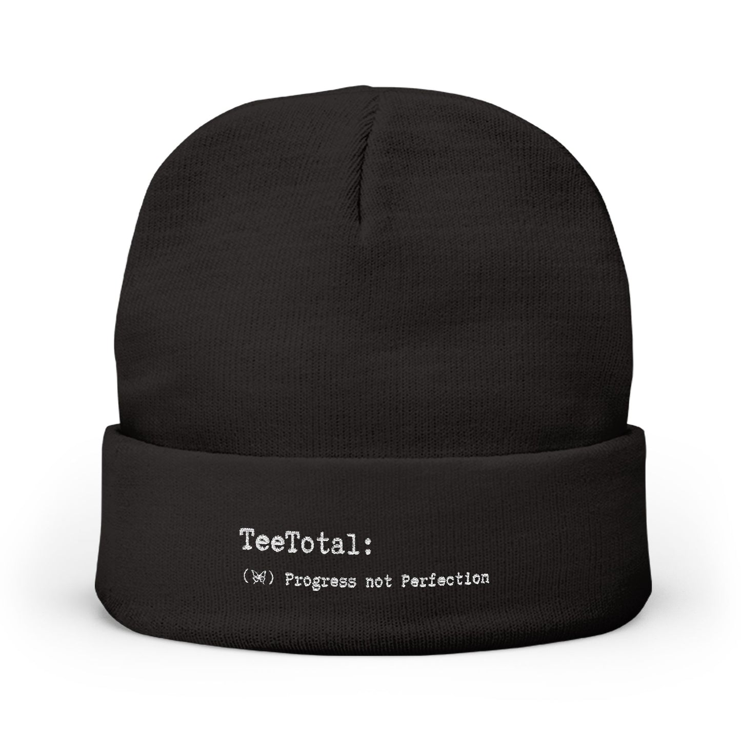TEETOTAL LOGO Embroidered Knit Beanie
